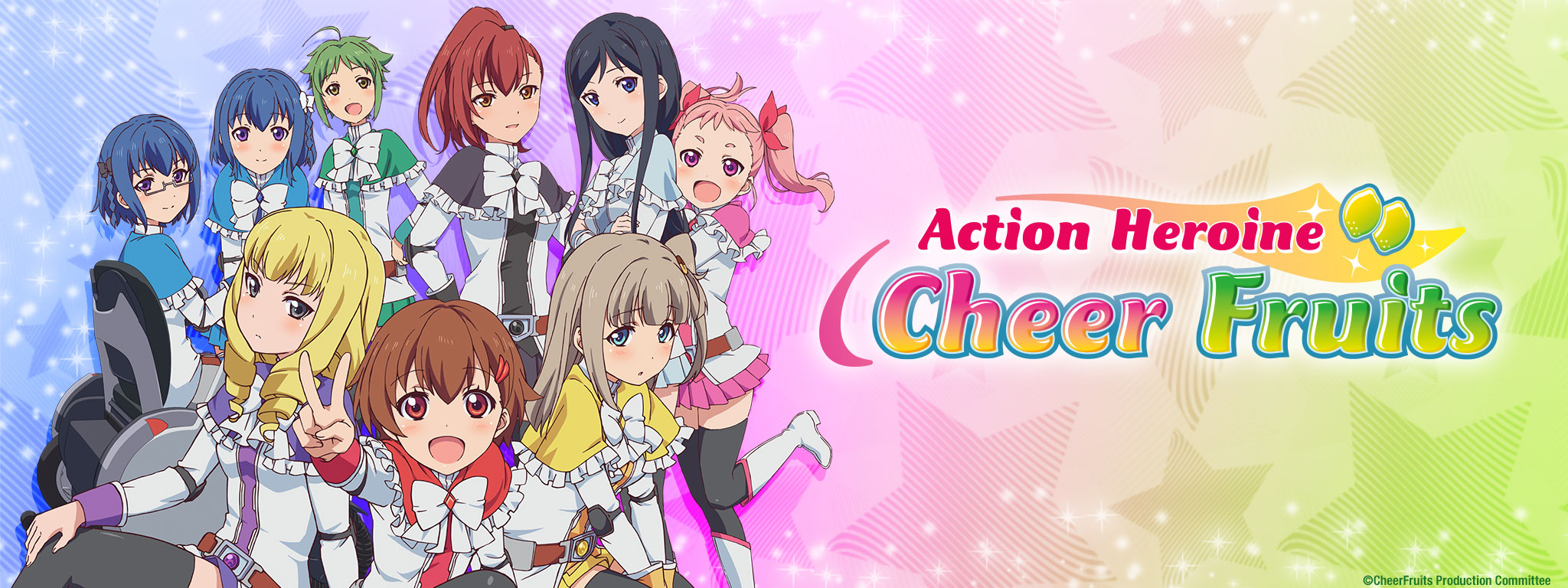 Title Art for Action Heroine Cheer Fruits