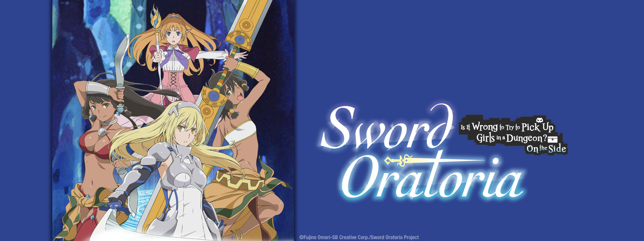 Title Art for Sword Oratoria: Is it Wrong to Try to Pick Up Girls in a Dungeon? On the Side